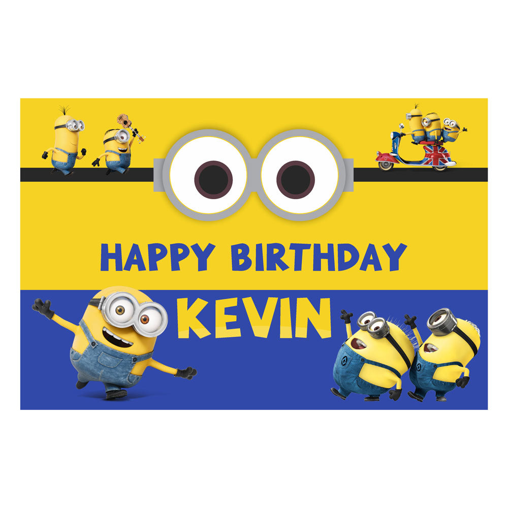 Minions Theme Personalized Backdrop