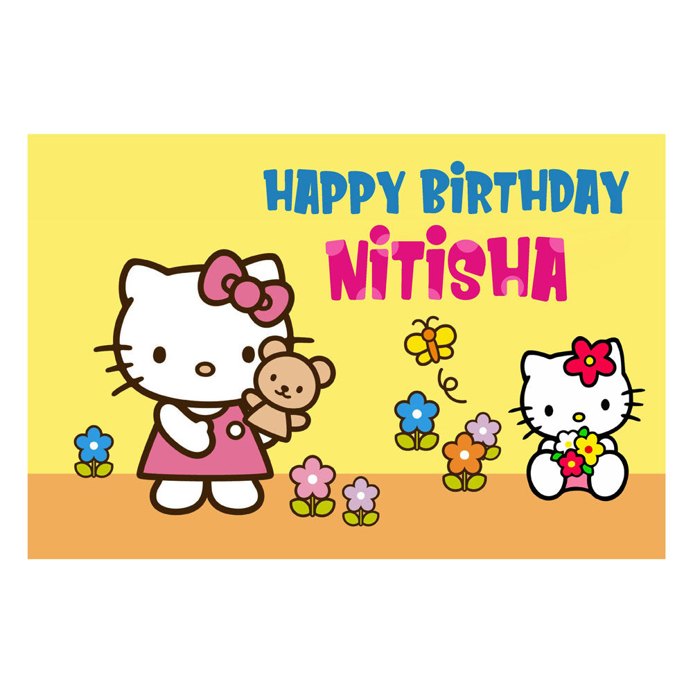 Hello Kitty Theme Customized Backdrop