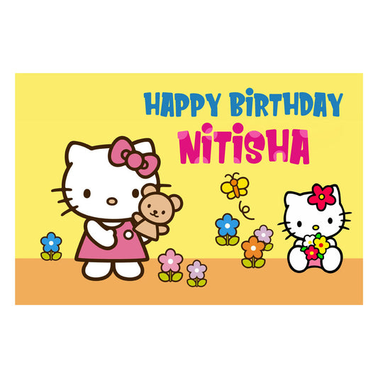 Hello Kitty Theme Customized Backdrop