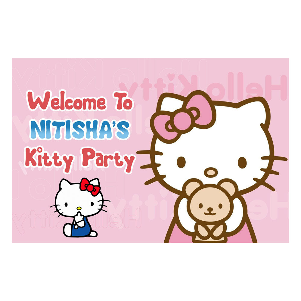 Hello Kitty Theme Welcome Board