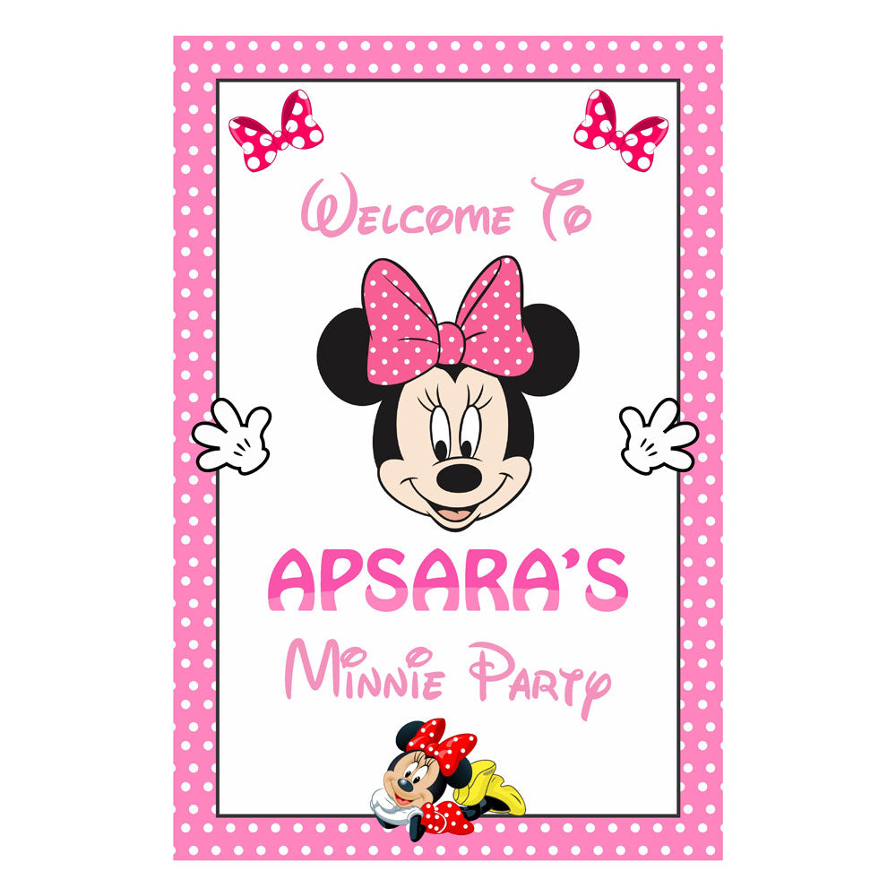 Minnie Mouse Theme Welcome Board