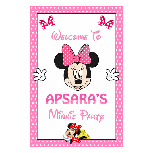 Minnie Mouse Theme Welcome Board