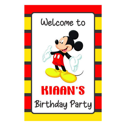 Mickey Mouse Theme Welcome Board