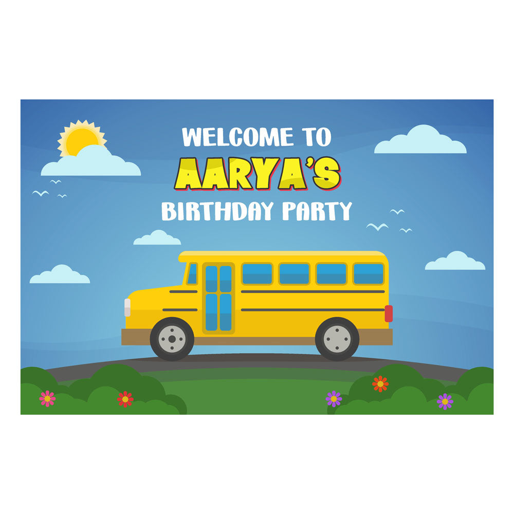 Wheels on the Bus Theme Welcome Board