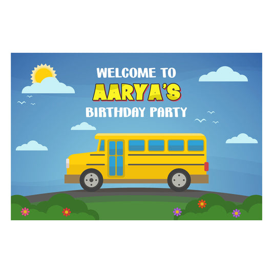 Wheels on the Bus Theme Welcome Board