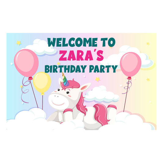 Unicorn Theme Personalized Welcome Board
