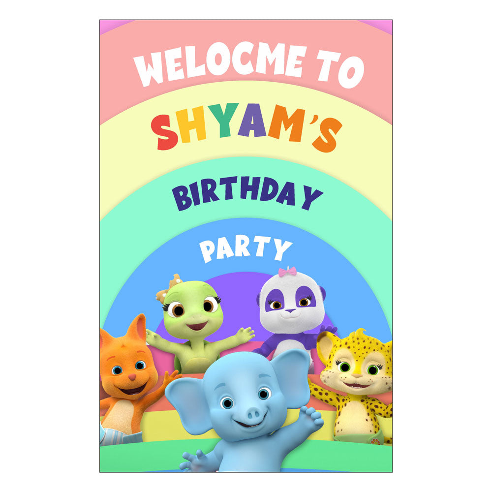 Word Party Theme Welcome Board