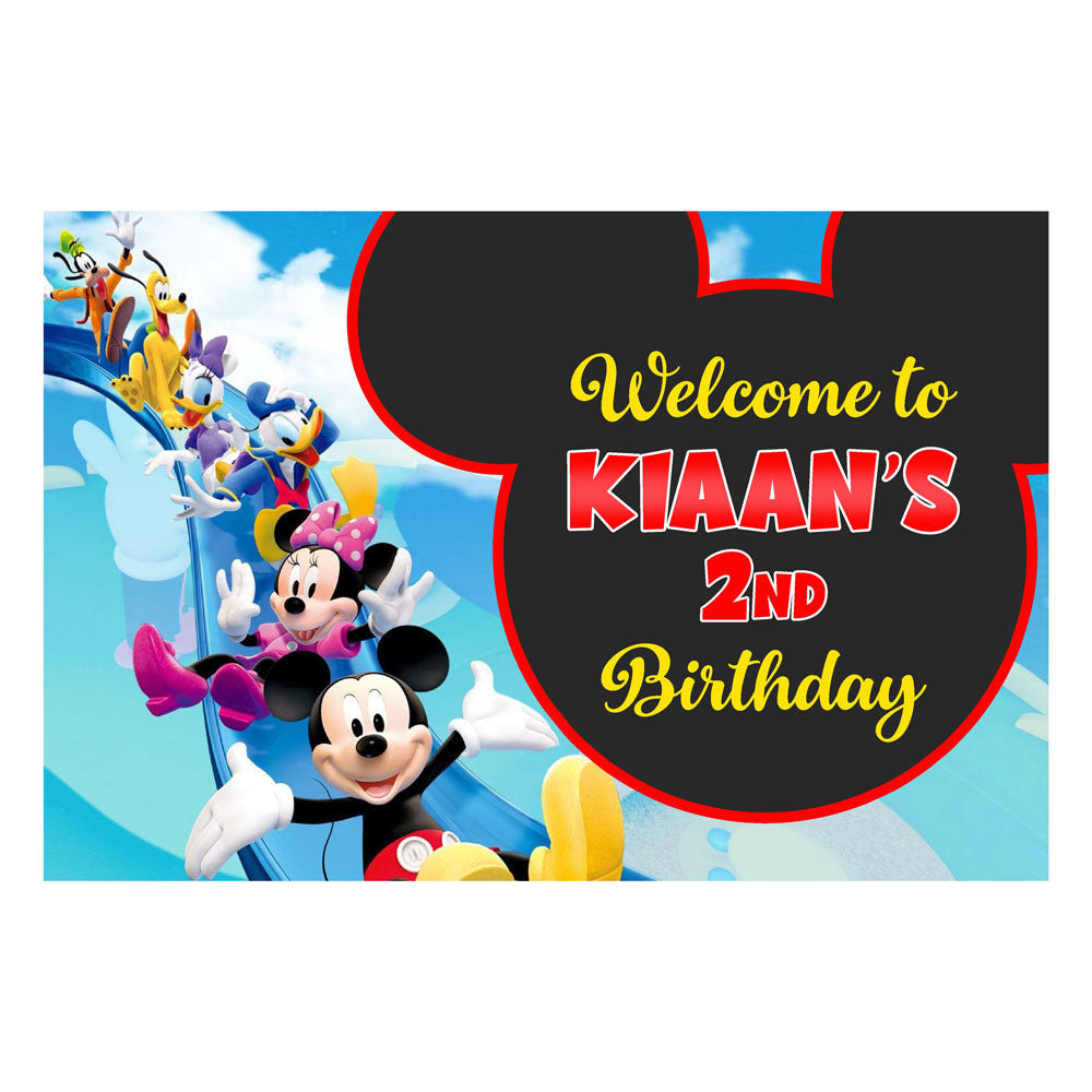 Mickey Mouse Theme Parsonalized Welcome Board