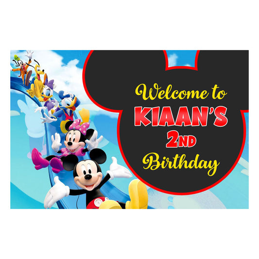 Mickey Mouse Theme Parsonalized Welcome Board