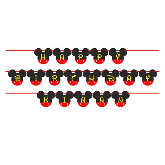 Mickey Mouse Theme Bunting