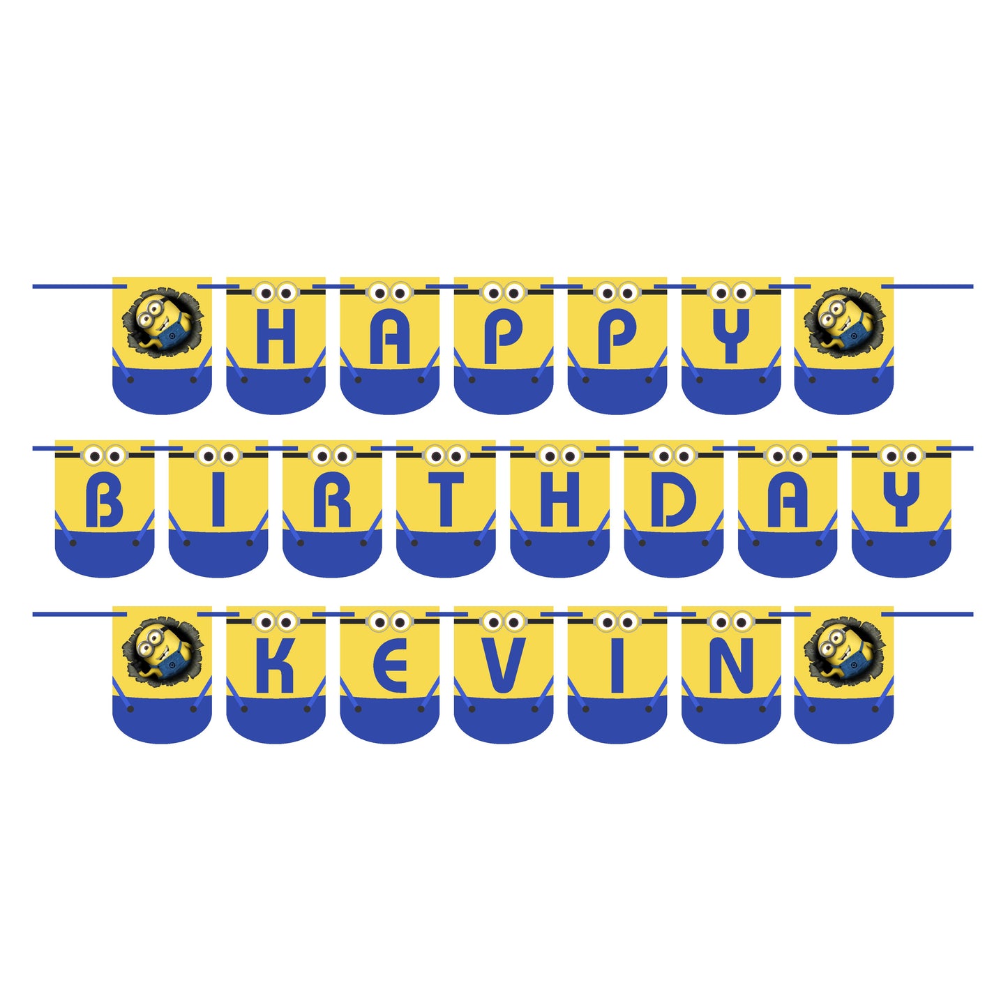 Minions Theme Personalized Bunting