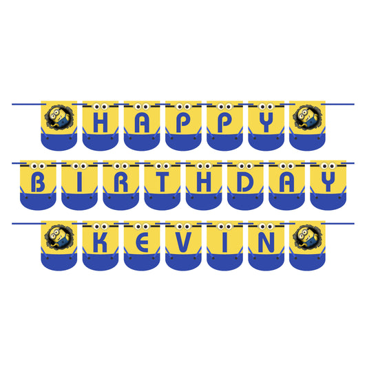 Minions Theme Personalized Bunting