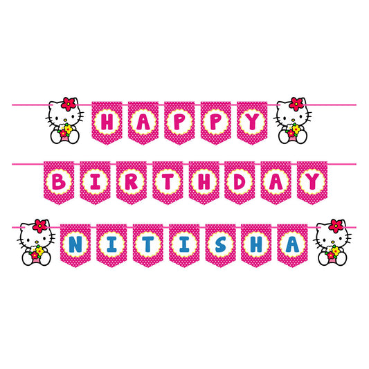 Hello Kitty Theme Personalized Bunting