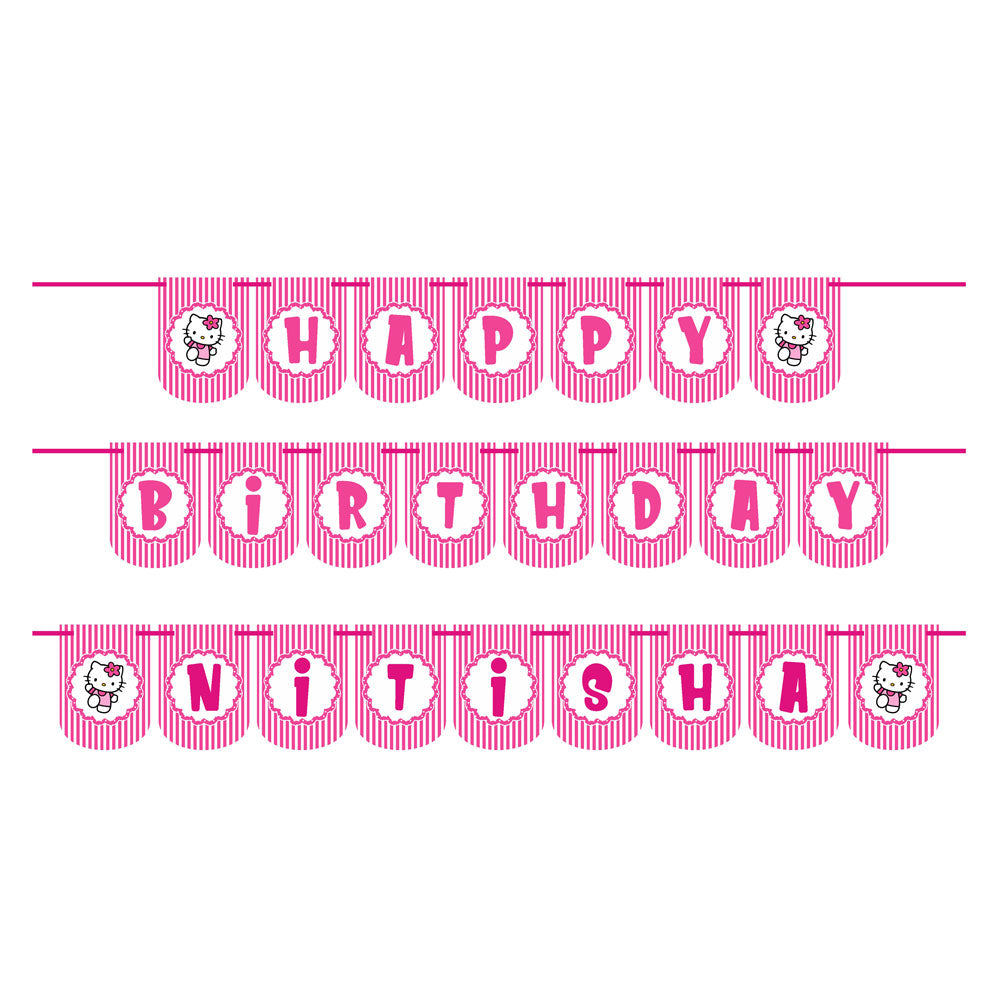 Hello Kitty Theme Customized Bunting