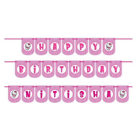 Hello Kitty Theme Customized Bunting