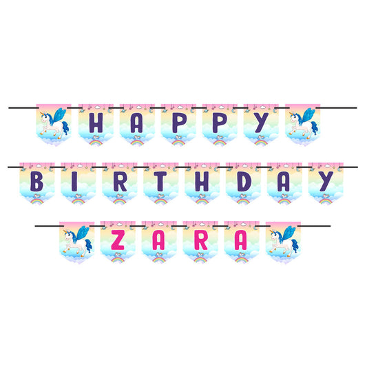 Unicorn Theme Personalized Bunting