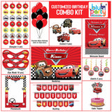 McQueen Cars birthday theme personalized compact combo kit for kids party decoration