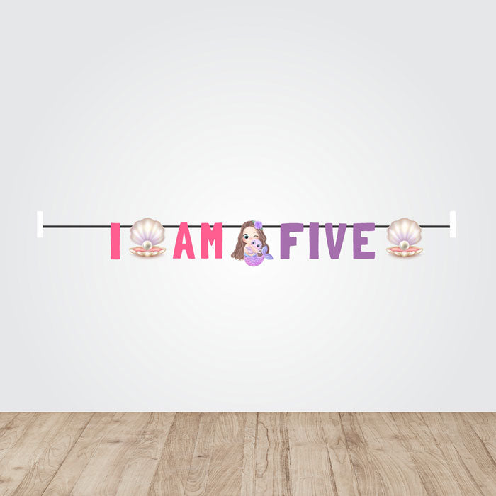 Mermaid Pastel Theme Age Bunting
