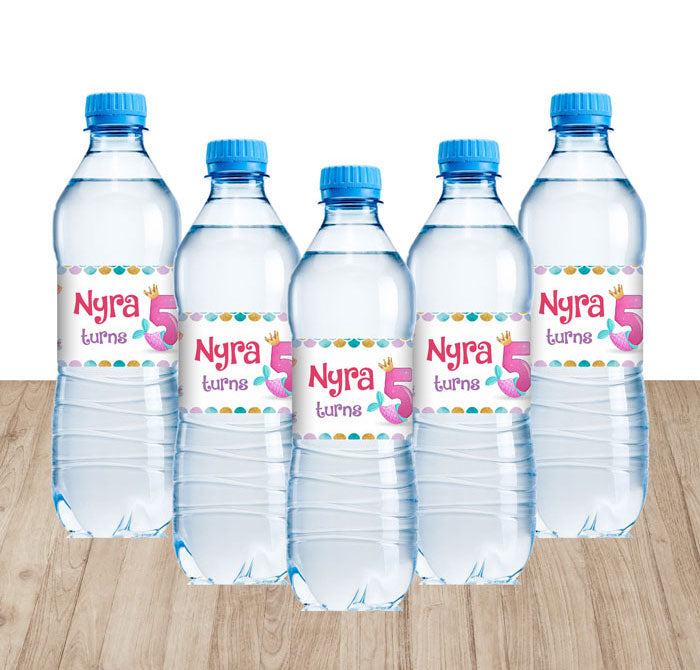 Mermaid Pastel Theme Water Bottle Sticker