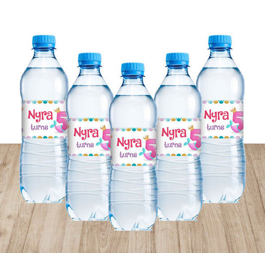 Mermaid Pastel Theme Water Bottle Sticker