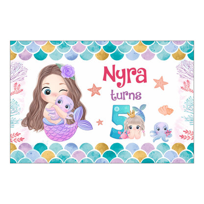 Mermaid Pastel Theme Backdrop