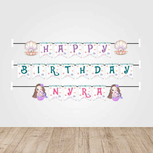 Mermaid Pastel Theme Bunting