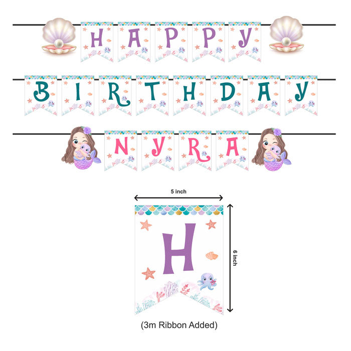 Mermaid Pastel Theme Bunting
