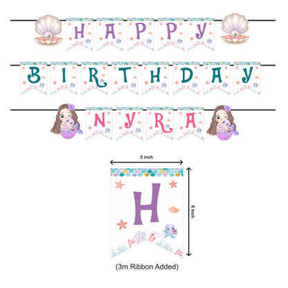 Mermaid Pastel Theme Bunting