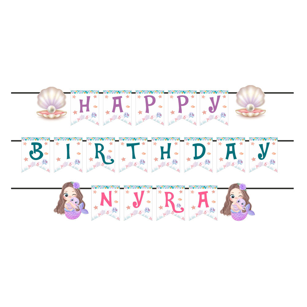Mermaid Pastel Theme Bunting