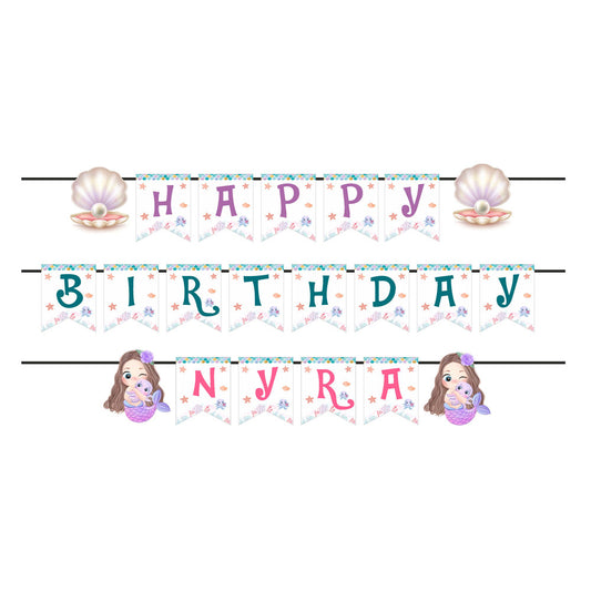 Mermaid Pastel Theme Bunting
