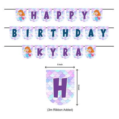 Mermaid Pastel Theme Customized Bunting
