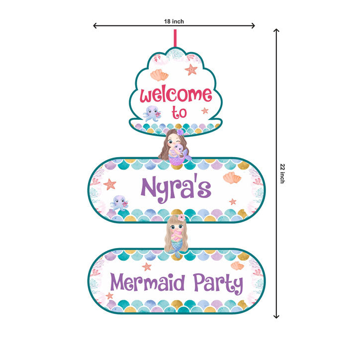 Mermaid Pastel Theme Door Poster