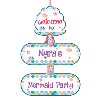 Mermaid Pastel Theme Door Poster