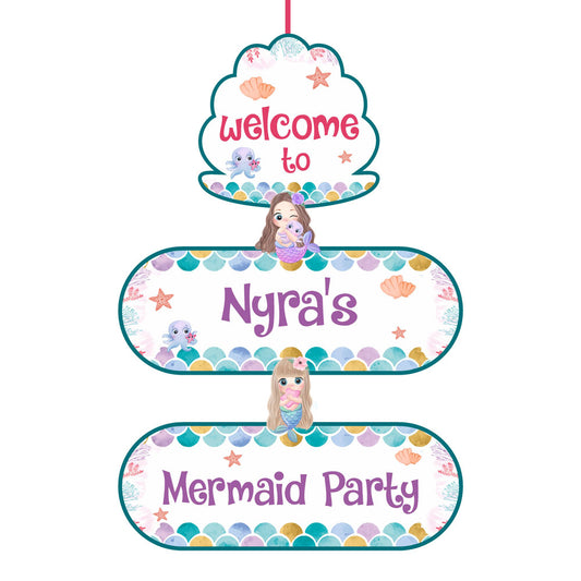 Mermaid Pastel Theme Door Poster