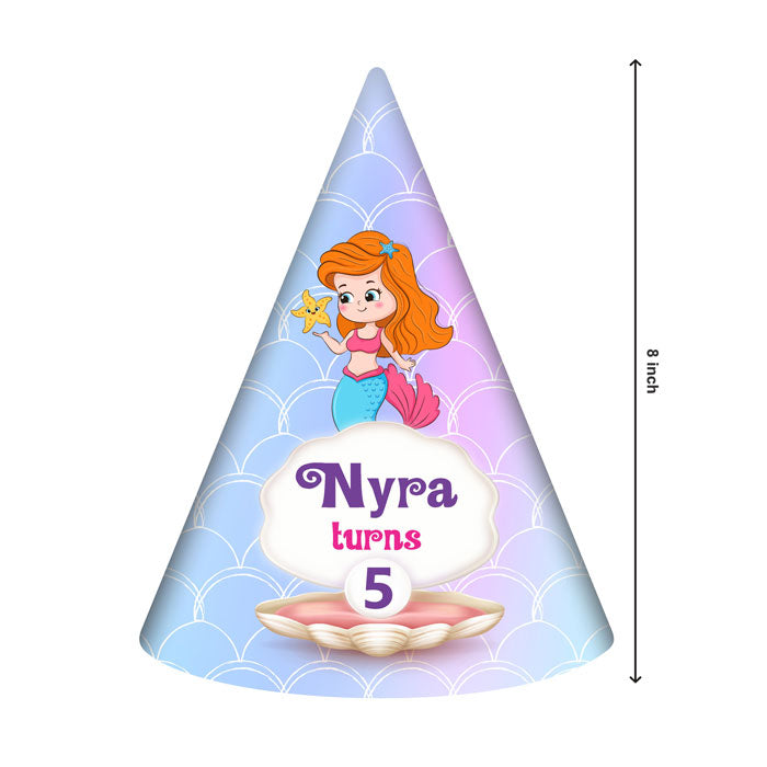 Mermaid Pastel  Theme Personalized Hat