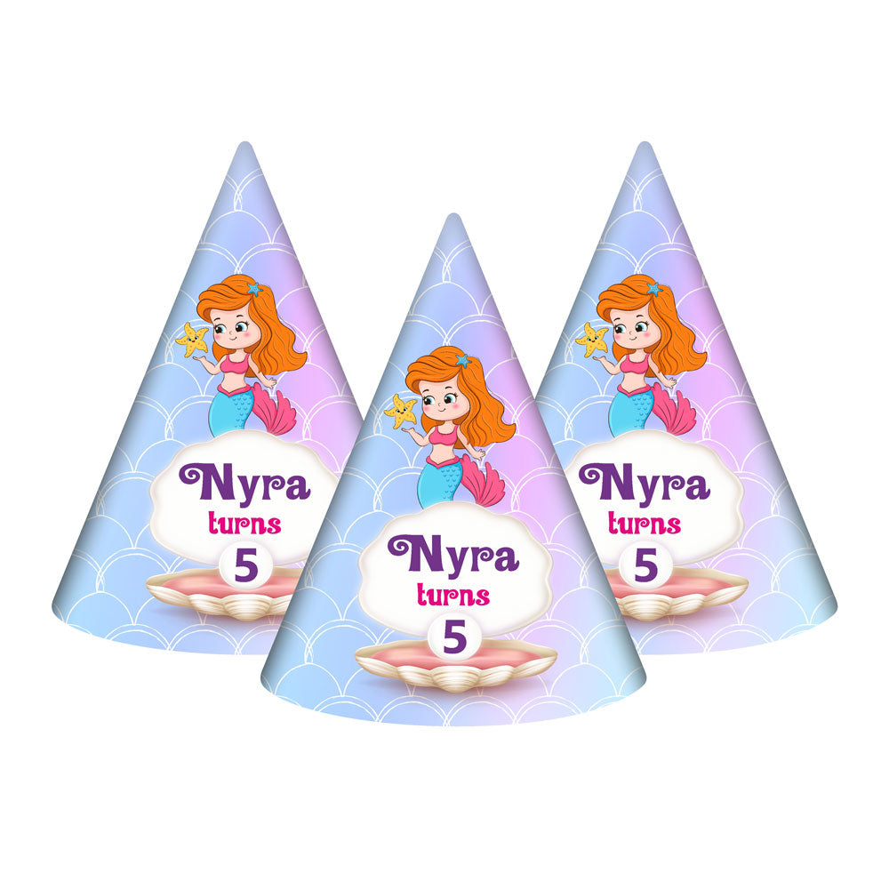 Mermaid Pastel  Theme Personalized Hat