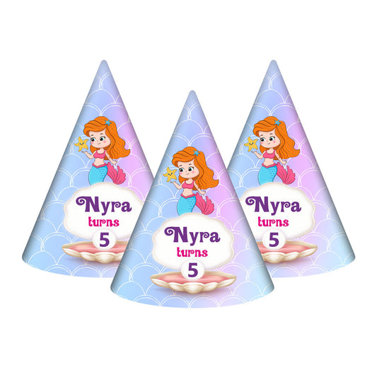 Mermaid Pastel  Theme Personalized Hat