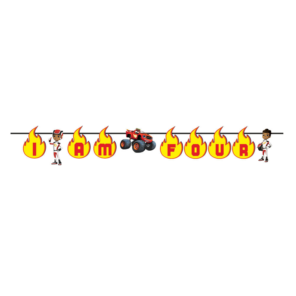Blaze & Monster Truck Theme Age Bunting