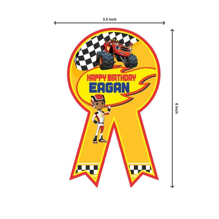 Blaze & Monster Truck Theme Badge