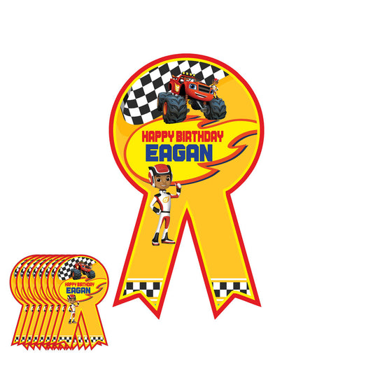 Blaze & Monster Truck Theme Badge