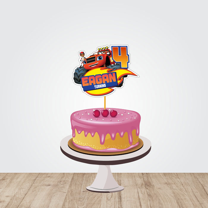 Blaze & Monster Truck Theme Caketopper