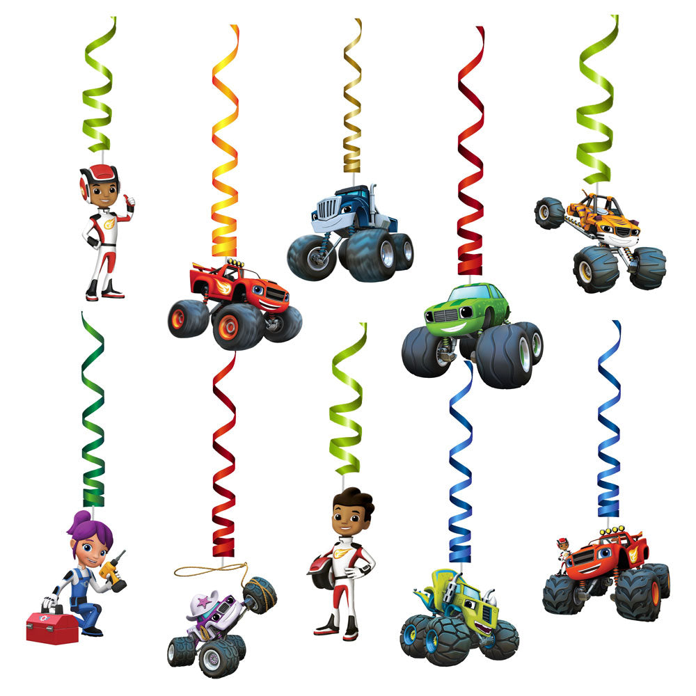 Blaze & Monster Truck Theme Swirls