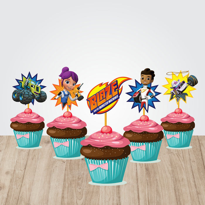Blaze & Monster Truck Theme Classic Cupcake Topper