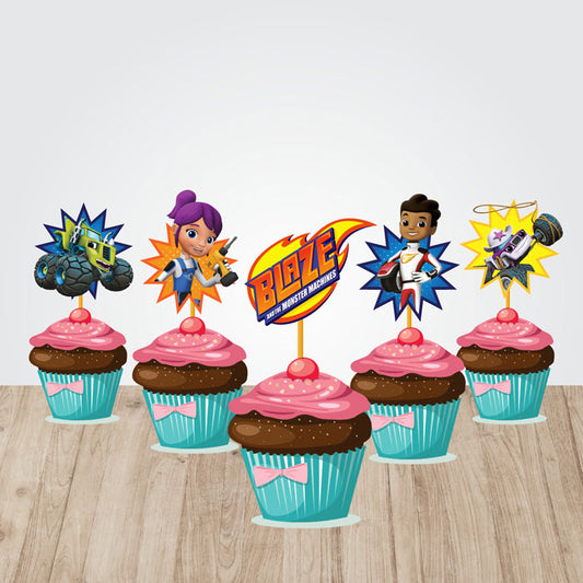 Blaze & Monster Truck Theme Classic Cupcake Topper