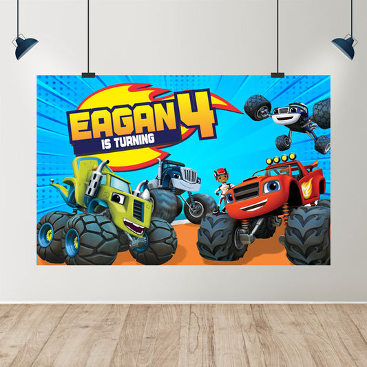 Blaze & Monster Truck Theme Classic Backdrop