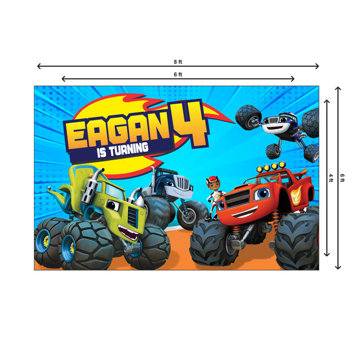 Blaze & Monster Truck Theme Classic Backdrop