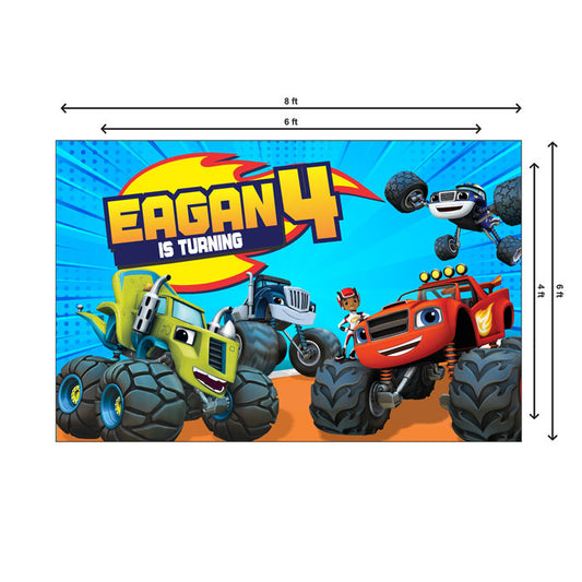 Blaze & Monster Truck Theme Classic Backdrop