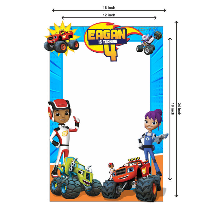 Blaze & Monster Truck Theme Personalized Photobooth