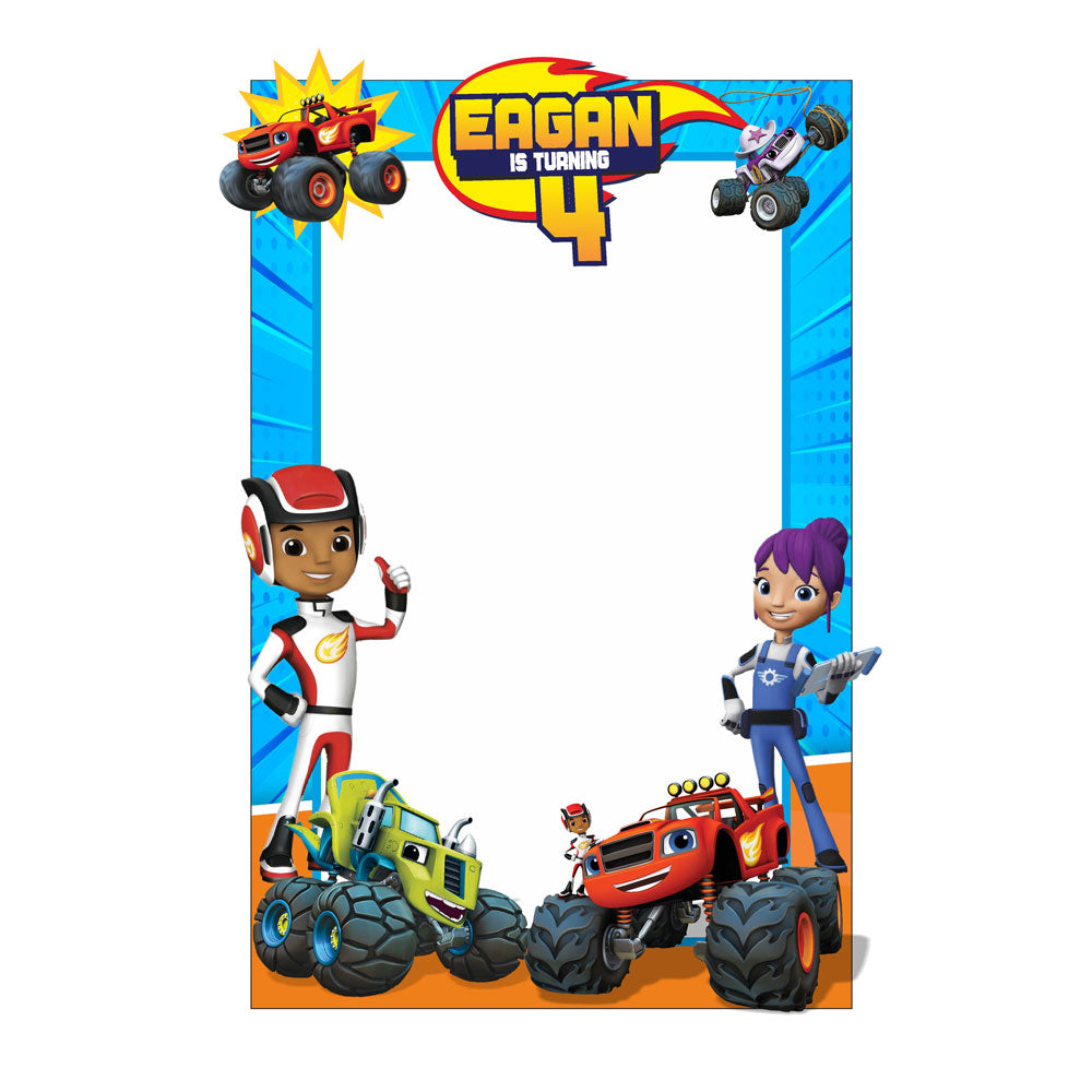 Blaze & Monster Truck Theme Personalized Photobooth
