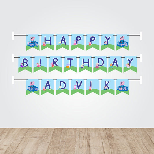 Peppa Pig Boy Theme Bunting